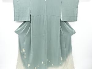 リサイクル　松尾光琳作　本金箔「新波の舞」刺繍一つ紋色留袖(比翼付き)
